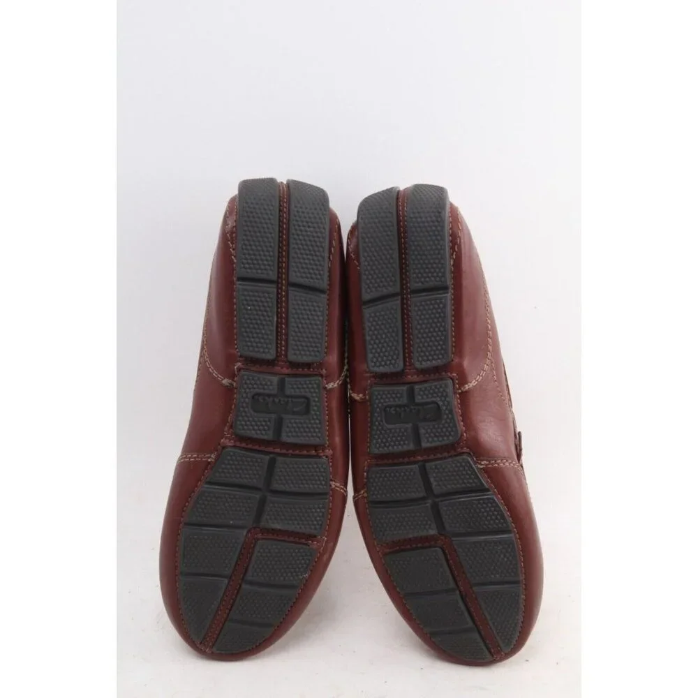 Clarks Markman Seam Loafers Dark Tan Mens Sz 8 M Shoes